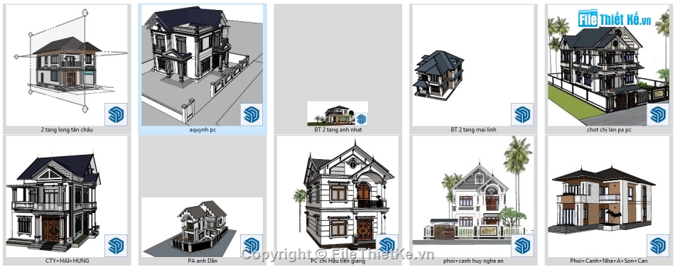 Model sketchup biệt thự,sketchup biệt thự 2 tầng,sketchup biệt thự,biệt thự 2 tầng